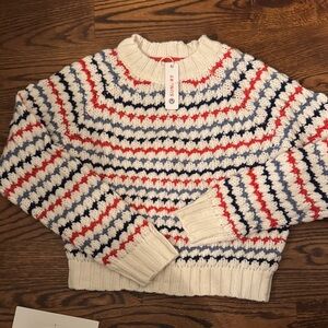 Sundry women’s  Striped Sweater - Red, Blue, Cream NWT